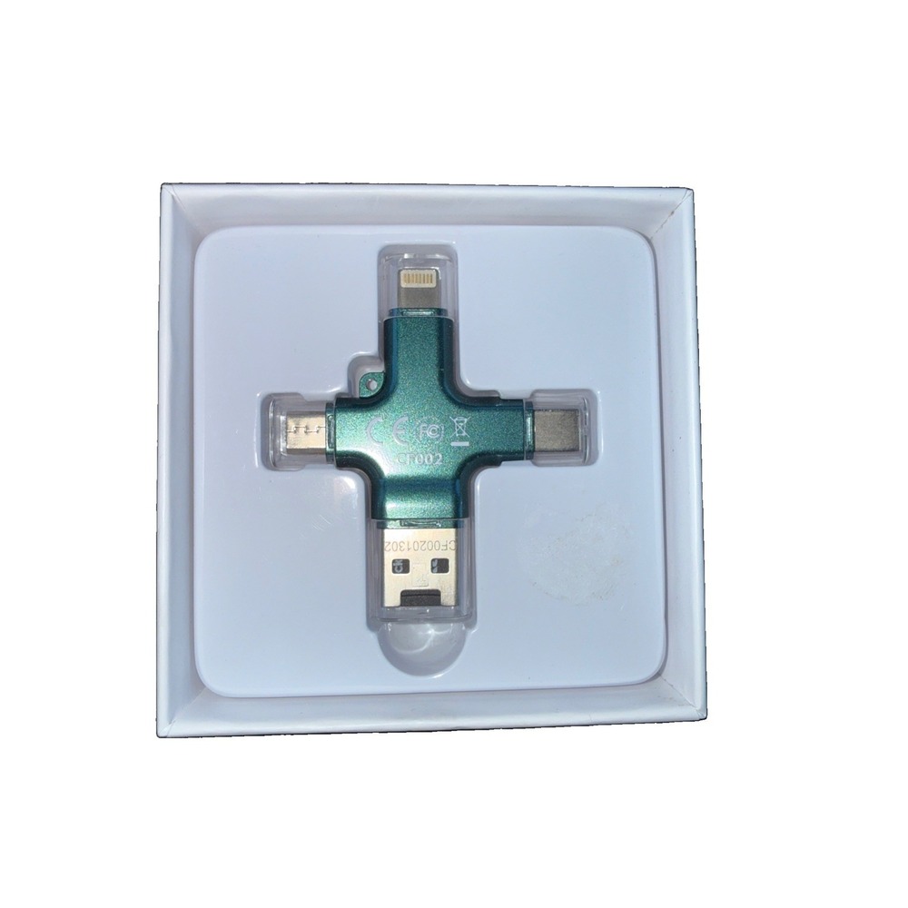 New Clickfree Pro 64GB 4-in-1 Photo Backup Flash Drive iPhone Mac PC iPad CF002